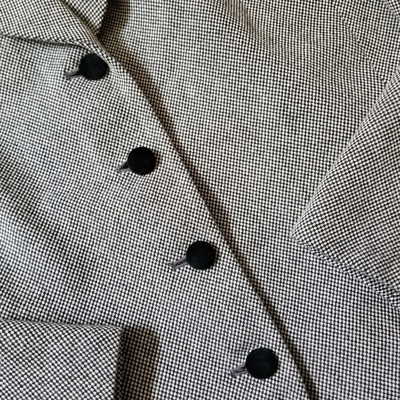 Kasper Arthur S. Levine Vintage Blazer Black White - Picture 6 of 7